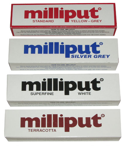 Os vários betumes &amp;quot;Milliput&amp;quot;
