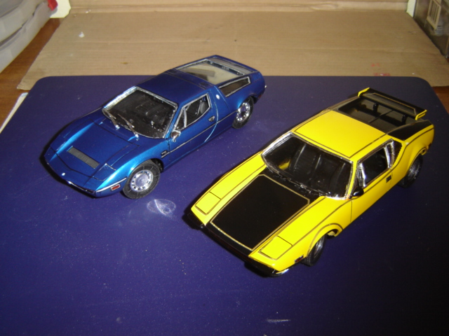 Maserati Bora (1971) - Revell e deTomaso Pantera (1974) - Airfix