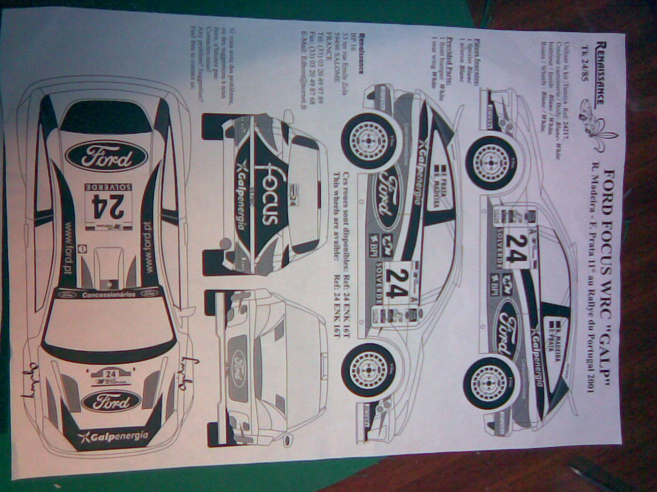 Transkit RENAISSANCE R.MADEIRA Rali de Portugal 2001