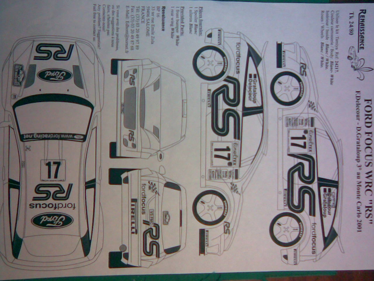 Transkit RENAISSANCE F.DELECOUR Monte Carlo 2001