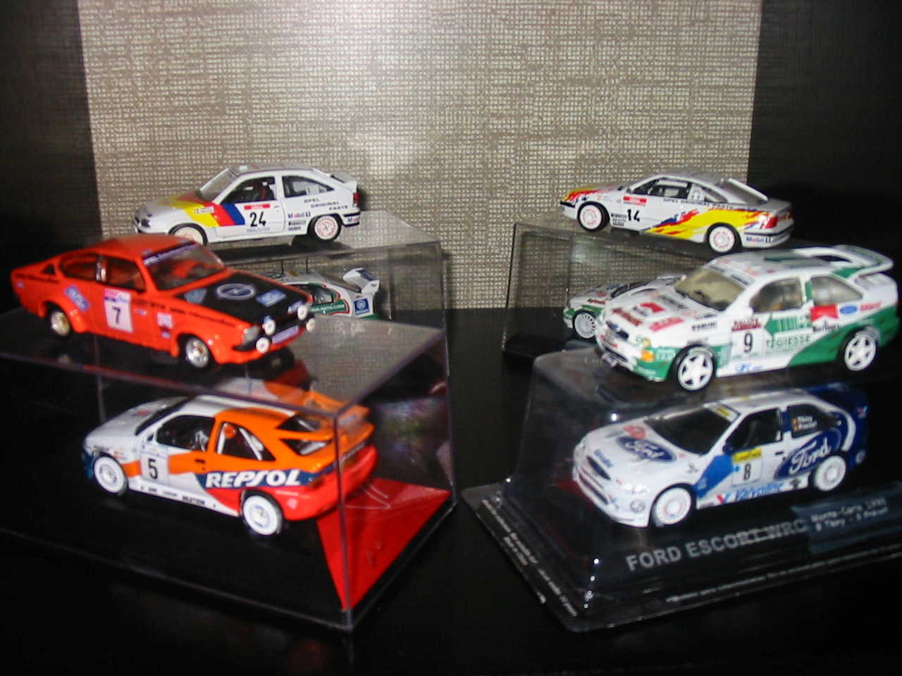 Opel Kadett GTE n°7 Base Solido Décals casa Spa Legend 2007<br />Ford Escort Cosw n°5 Base Sainz collection Décals RMS Acropolis 96<br />Ford Escort Cosw n°9 Starter Décals CB Com San Remo 94<br />Ford Escort wrc n°8 Ixo decals RMS Monte Carlo 98